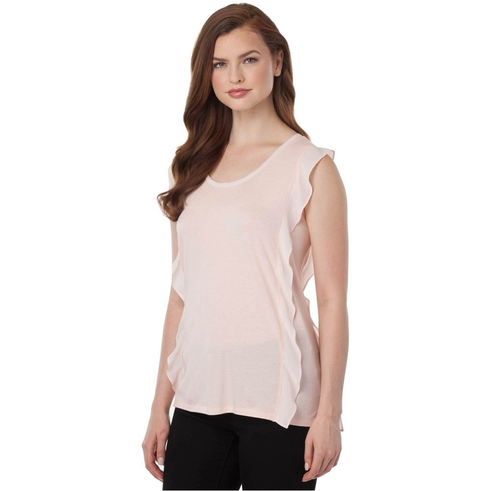 MICHAEL Michael Kors Georgette Side Ruffle Top